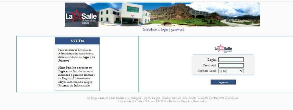 acceso correo insitucional la salle bolivia
