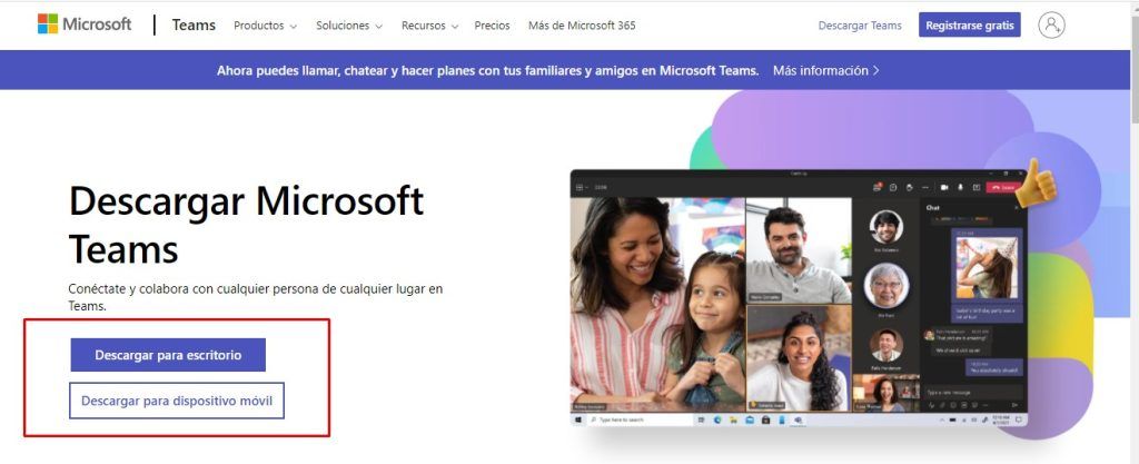 descarga microsoft teams