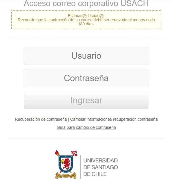 acceso correo corporativo usach