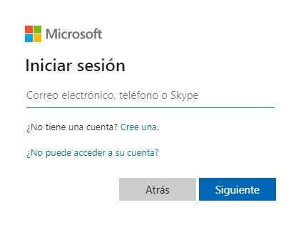 inicio sesion microsoft