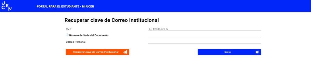 recuperar cuenta correo institucional uncentral chile