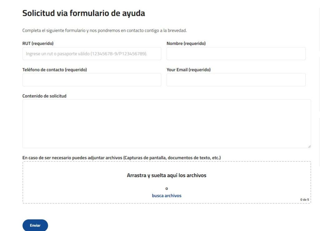 formulario ayuda uni chile