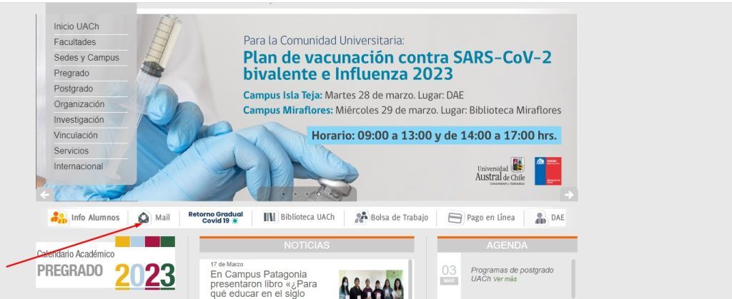 acceso mail universidad austral de chile